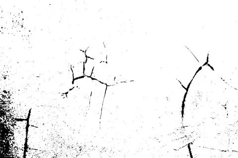 Distressed Grunge Overlay Texture with Cracks and Scratch Marks Stock Illustration
