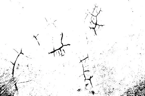 Distressed Grunge Overlay Texture with Cracks and Scratch Marks Stock Illustration