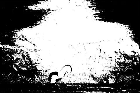 Distressed Grunge Overlay Texture with Cracks and Scratch Marks Stock Illustration