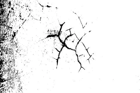 Distressed Grunge Overlay Texture with Cracks and Scratch Marks Stock Illustration