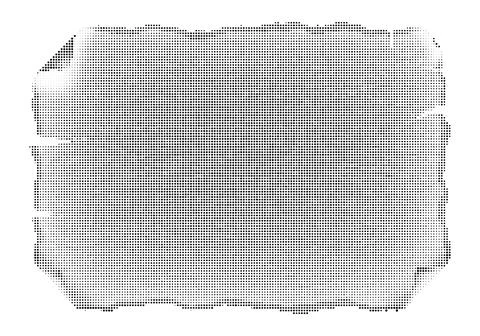 Distressed halftone rectangle frame with rough edges and paper effect for v.. Stock Illustration