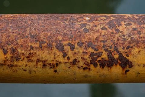 Distressed iron rust profile 스톡 사진