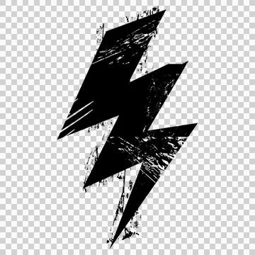 Distressed lightning bolt flash energy symbol 스톡 일러스트