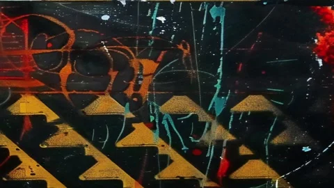 Distressed Minimal Grunge Texture Layer Stock Footage 300990801