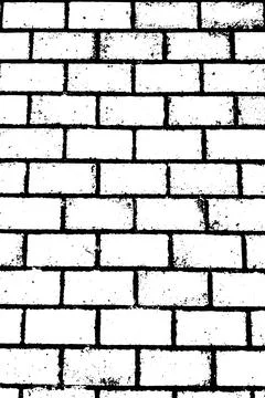 Distressed overlay texture of old brickwork, grunge background. Stock Illustration