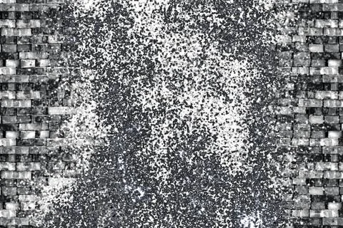 Distressed overlay texture of rusted peeled metal.Grunge Black And White Urb Stock Illustration
