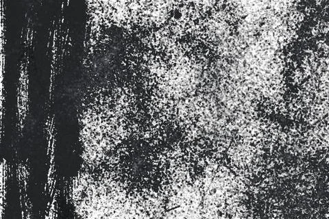 Distressed overlay texture of rusted peeled metal.Grunge Black And White Stock Illustration