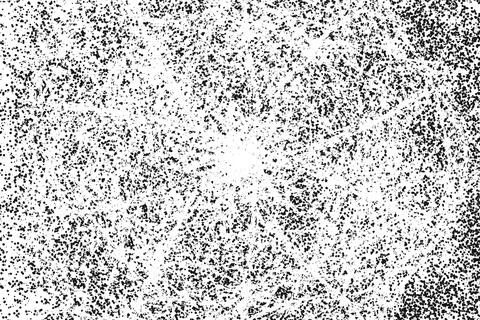 Distressed overlay texture of rusted peeled metal.Grunge Black And White Stock Illustration
