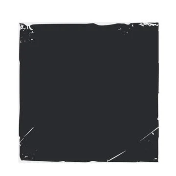 Distressed square black paper texture background presenting grunge style Illustrazione stock