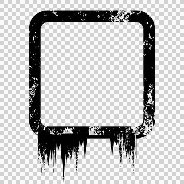 Distressed square frame Stock Illustration