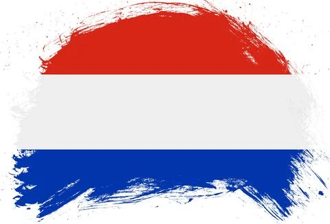 Distressed stroke brush painted flag of paraguay on white background Illustrazione stock