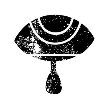 Distressed symbol crying eye Stock Illustration