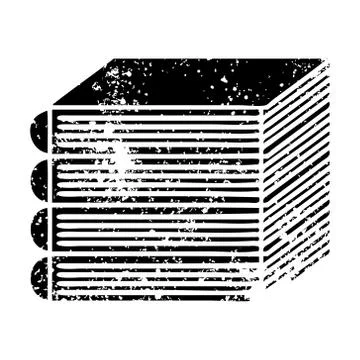 Distressed symbol stack of books Stock Illustration