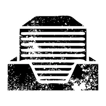 Distressed symbol stack of office papers Stock Illustration