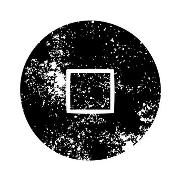 Distressed symbol stop button Stock Illustration