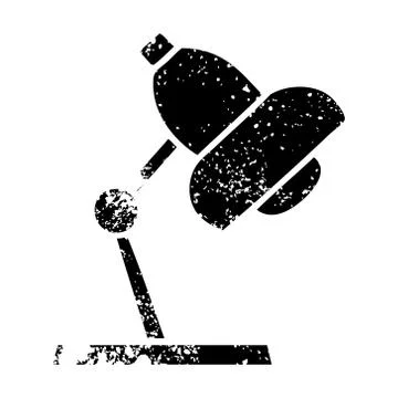 Distressed symbol table lamp Stock Illustration