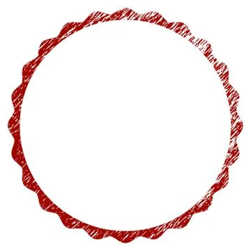 Distressed Textured Certificate Rosette Circular Frame Stock Illustration