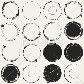 Distressed Thin Stamps Stock Illustration