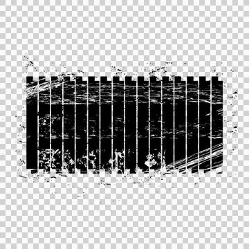 Distressed vertical striped rectangle grunge Stock Illustration