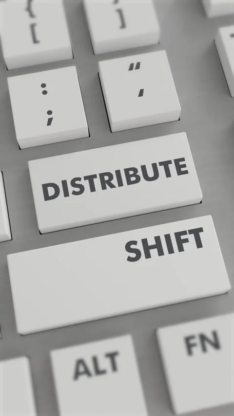 DISTRIBUTE BUTTON PRESSING ON KEYBOARD Vertical Video Vídeo Stock 302440026