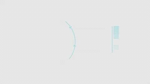 Distributed Advanced HUD Curved Biometric Bracket: Command Station : 4K Alpha Video stock 332942423