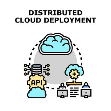 Distributed cloud deployment system for network infrastructure イラスト素材
