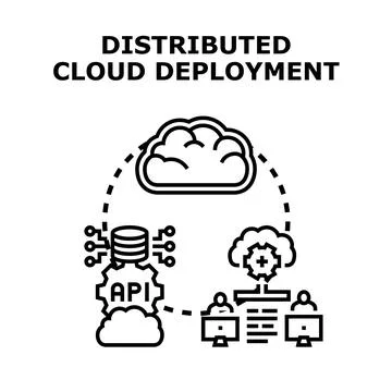 Distributed cloud deployment system for network infrastructure Stock-Illustration