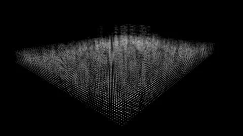 Distributed database big data from white dots on a black Stock Illustration