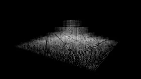 Distributed database big data from white dots on a black Stock Illustration