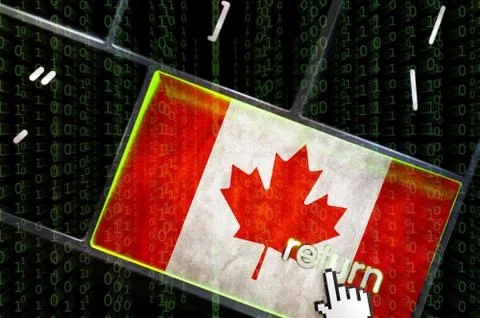 Distributed denial of service concept with the focus on the return button ove Stockillustratie