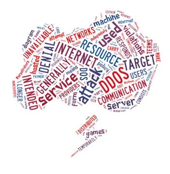 Distributed denial of services attack concept 스톡 일러스트