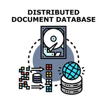 Distributed document database system managing global information イラスト素材