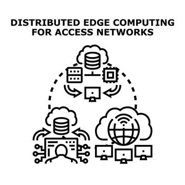 Distributed edge computing providing access network infrastructure Stock Illustration