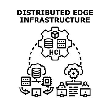 Distributed edge infrastructure for cloud computing network 스톡 일러스트