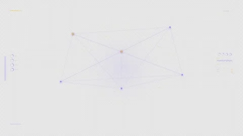 Distributed HUD Multi-Point Feature Tracker: Tracking Overlay : 4K Alpha Video stock 332937920
