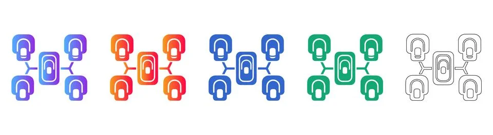 Distributed Identity Network Topology Graphic 스톡 일러스트