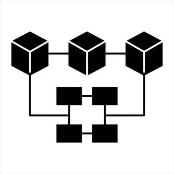 Distributed ledger architecture concept icon 8K ultra quality image ratio Stock Illustration