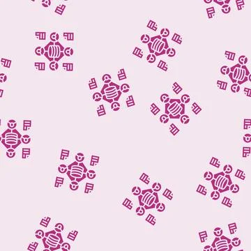 Distributed ledger decentralized application glyph seamless pattern Stock Illustration