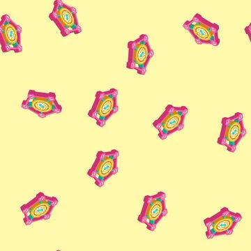 Distributed ledger decentralized application isometric icon seamless pattern Stock Illustration