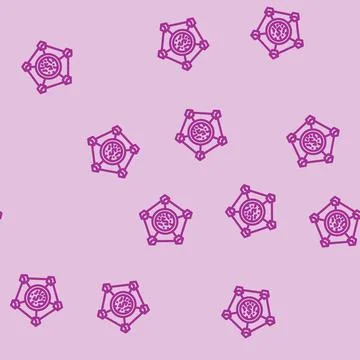 Distributed ledger decentralized application line vector seamless pattern Stock Illustration