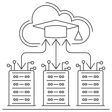 Distributed Machine Learning icon イラスト素材