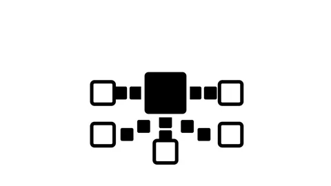 Distributed Network Hub Icon Stock Footage 340305796