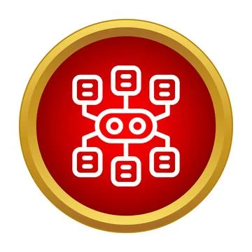 Distributed network topology diagram showing cloud computing infrastructure Stock Illustration