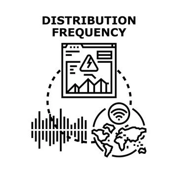 Distributing signal frequency across a global network Illustrazione stock
