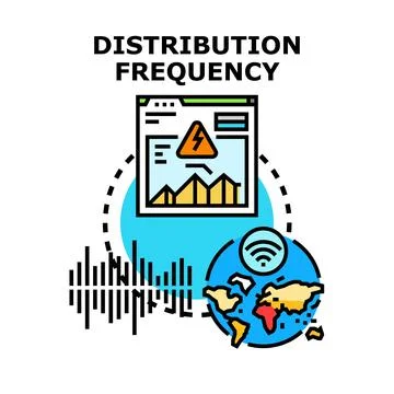 Distributing signal frequency across a global network Illustrazione stock