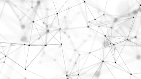 Distribution of black lines and dots in white space. Digital background Stock Footage 158644427