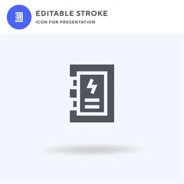 Distribution Board icon vector, filled flat sign, solid pictogram isolated on イラスト素材