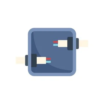 Distribution box connecting fiber optic cables for high speed internet Stock Illustration