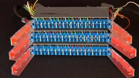 Distribution box copper wires Stock Footage 65390695