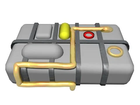 Distribution box with lines and cables Stock Illustration